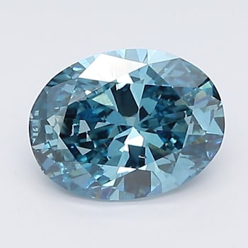 1.01ct Deep Blue Oval Lab-Grown Diamond SI1 Clarity IGI Certified