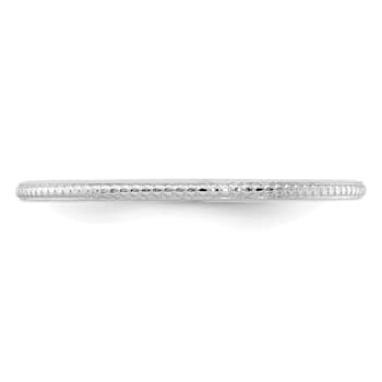 14K White Gold 1.2mm Bead Stackable Expressions Band