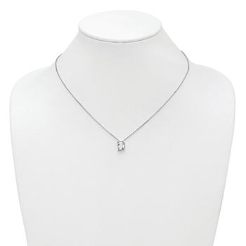 White Lab-Grown White Diamond F VS 14K White Gold "D" Initial
Necklace 2.80ct