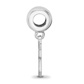 Sterling Silver Rhodium-plated LogoArt North Carolina State University
Small Dangle Bead