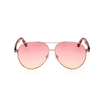 Swarovski Shiny Rose Tone Frames/Gradient Bordeaux Lens Sunglasses