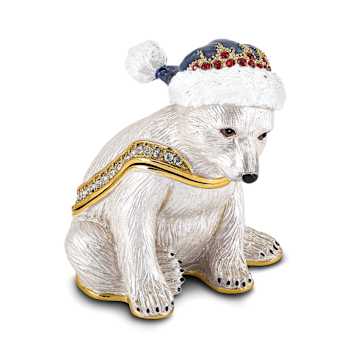 NOELLE Cuddly Polar Bear Cub Trinket Box