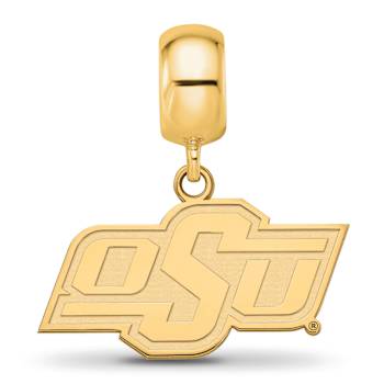 14K Yellow Gold Over Sterling Silver LogoArt Oklahoma State University
Small Dangle Bead