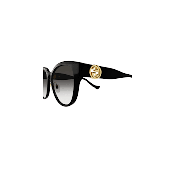 Gucci Round Sunglasses Black/Gray Gradient 56mm