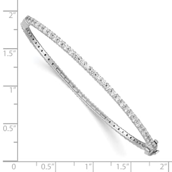 14K White Gold Lab Grown Diamond VS/SI GH Eternity Bangle