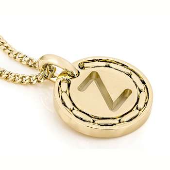 Cardano Initial Z Pendant Necklace In 18K Gold Over Bronze