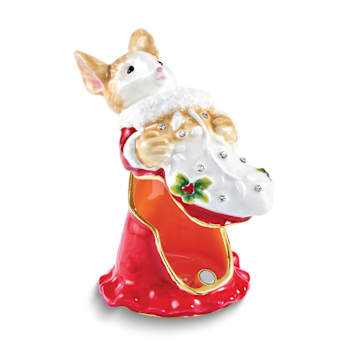 AMELIA Christmas Mouse Trinket Box