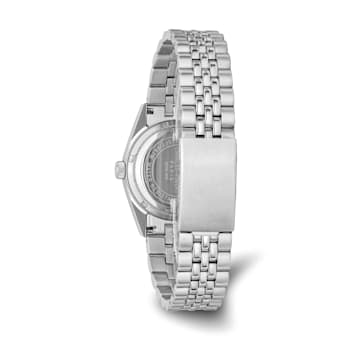 Men's Charles Hubert Stainless Steel Black Dial Watch