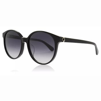 Kate Spade Eliza Black Round Frames / Gray Gradient Lenses Sunglasses