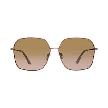 Prive Revaux The Gretta Rose Frame / Brown Lenses Square Sunglasses