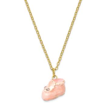 IT'S A GIRL Pink Baby Bootie Trinket Box