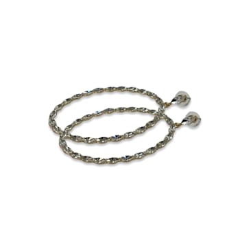 Off Park® Collection, Gold Tone Clear Crystal Oval Earring.