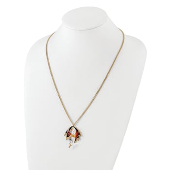 Glass Baron 22K Accent Gold-trim Dragon Gold-tone Necklace