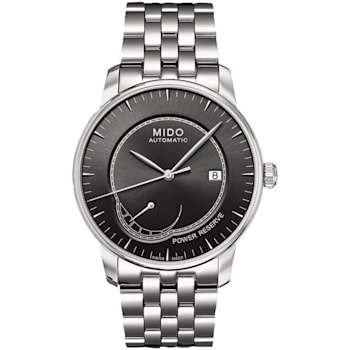 Mido Men's Baroncelli Black Dial Stainless Steel Watch