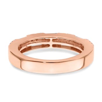 14K Rose Gold Diamond Wedding Band 1.01ctw