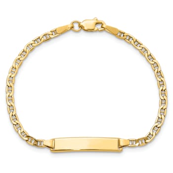 14k Yellow Gold Polished Mariner Link ID Bracelet