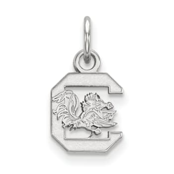 Rhodium Over Sterling Silver LogoArt University of South Carolina Extra
Small Pendant