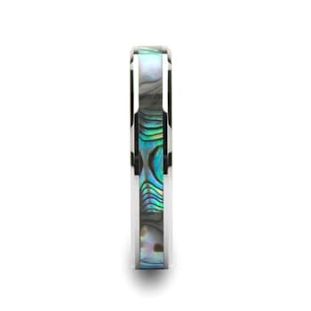 MAUI Tungsten Wedding Band with Mother of Pearl Inlay 4mm