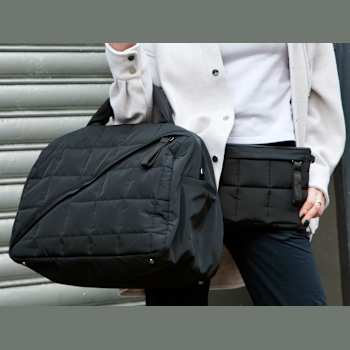 GO Dash Dot Puffle Handbag in Black