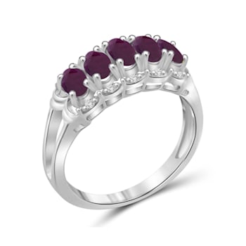 Red Ruby Rhodium Over Sterling Silver Ring 1.63ctw