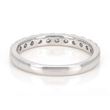 Polished Lab-Grown Diamond Band Ring 0.50ctw In Sterling Silver