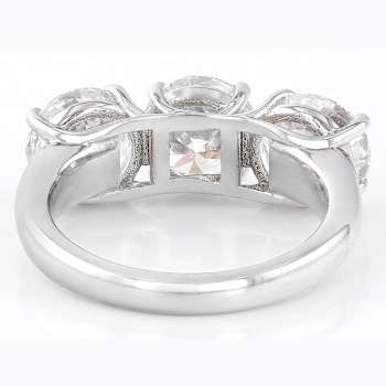 Lab-Grown Diamond Three-Stone Ring In 14K White Gold 5.00ctw