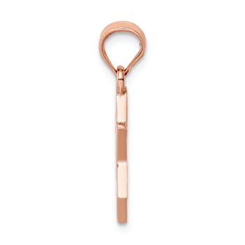 14k Rose Gold Polished Star of David Pendant
