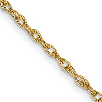 14k Yellow Gold 1.3mm Heavy-Baby Rope Chain 22 Inches