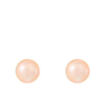 14k White Gold 10-11mm Pink Freshwater Pearl Stud Earrings