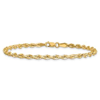 10k Yellow Gold 3mm Rope Link Bracelet