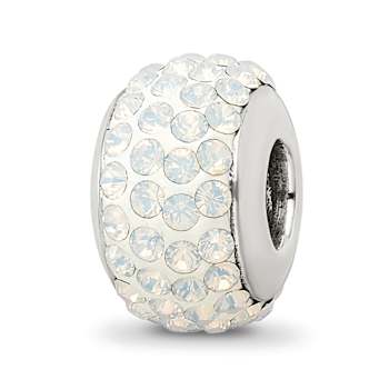Sterling Silver Reflections Cream Full Preciosa Crystal Bead