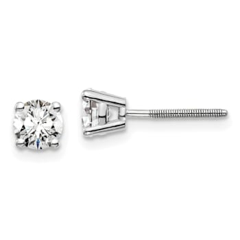 14K White Gold Lab Grown Diamond 3/4ctw Certified VS/SI GH Screw Back 4
Prong Earrings