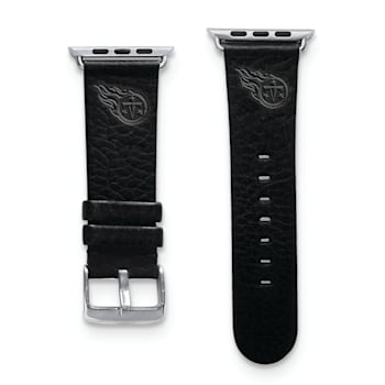 Gametime Tennessee Titans Leather Band fits Apple Watch (42/44mm S/M
Black). Watch not included.