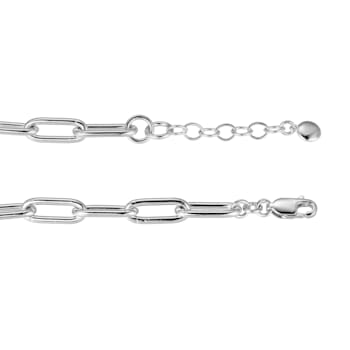 White Cubic Zirconia Platineve Paperclip Bracelet 1.24ctw