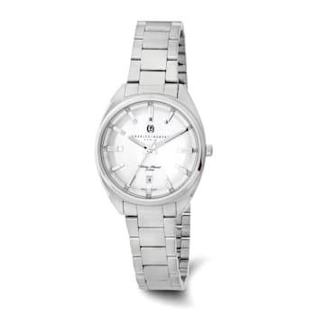 Ladies Charles Hubert Stainless Steel Silver-tone Dial Watch