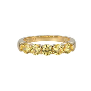Yellow Cubic Zirconia 18k Yellow Gold Over Sterling Silver Ring 2.00ctw
