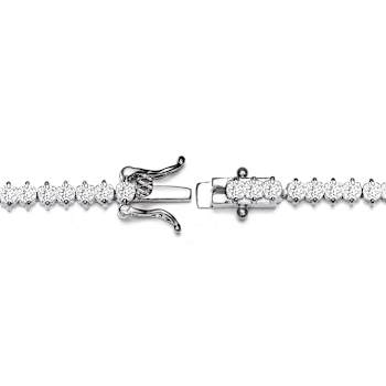CZ Tennis Bracelet In Sterling Silver 7 Inch