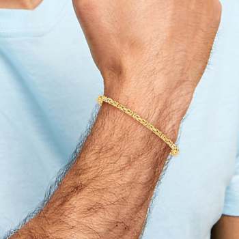 10k Yellow Gold 2.5mm Byzantine Link Bracelet