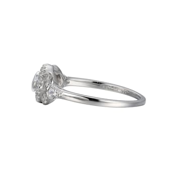 White Cubic Zirconia Rhodium Over Sterling Silver Ring 1.43ctw