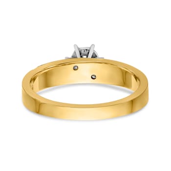 14K Yellow Gold AA Quality Engagement Ring 0.07ctw