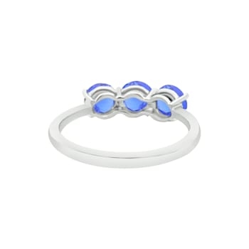 14K White Gold Round Tanzanite Ring, 1.49ctw