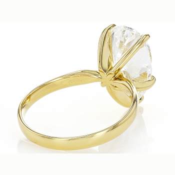 Lab-Grown Diamond Pear Shape Solitaire Ring In 14K Gold 4.00ct