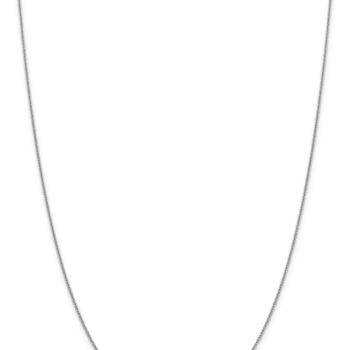 Rhodium Over 14k White Gold 1.4mm Solid Forzantine Cable 24 Inch Chain