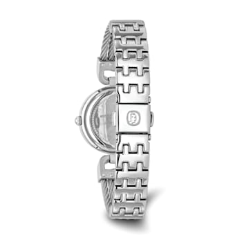 Ladies Gucci Square Bangle Watch with Silver Dial 19.5mm case