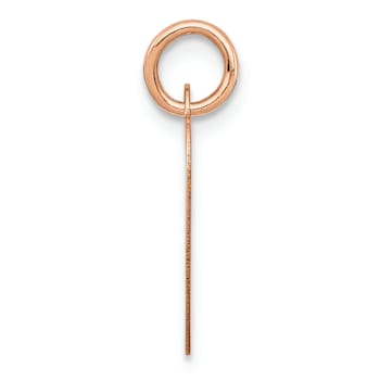 14k Rose Gold Polished Heart Shaped Disc Pendant