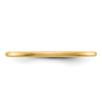10K Yellow Gold 1.2mm Half Round Satin Stackable Expressions Band