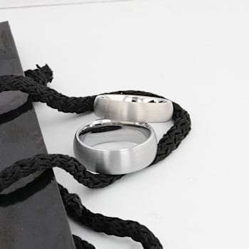 PERSEUS Domed with Brushed Finish Tungsten Band 8mm