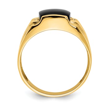 10K Yellow Gold AA Diamond men's ring