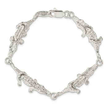 Sterling Silver Alligator Bracelet