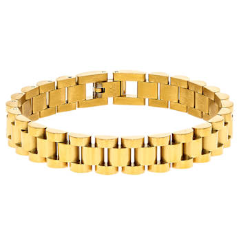 Oyster Link Bracelet In Gold-Tone